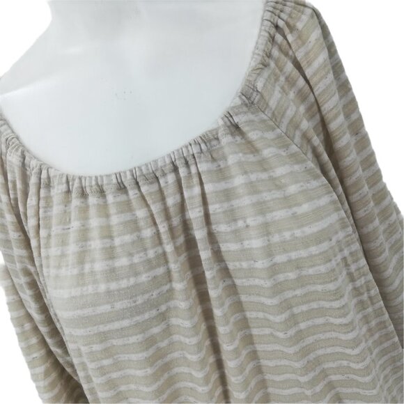 LOFT Beige Striped Long Sleeve Top - Picture 3 of 12